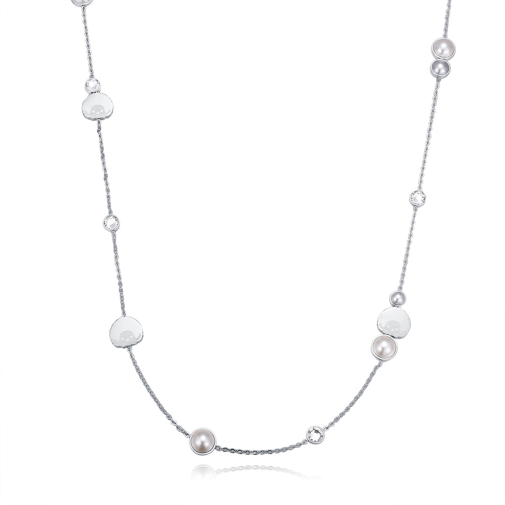 LOGOMANIA NECKLACE(SILVER/WHITE) image 3