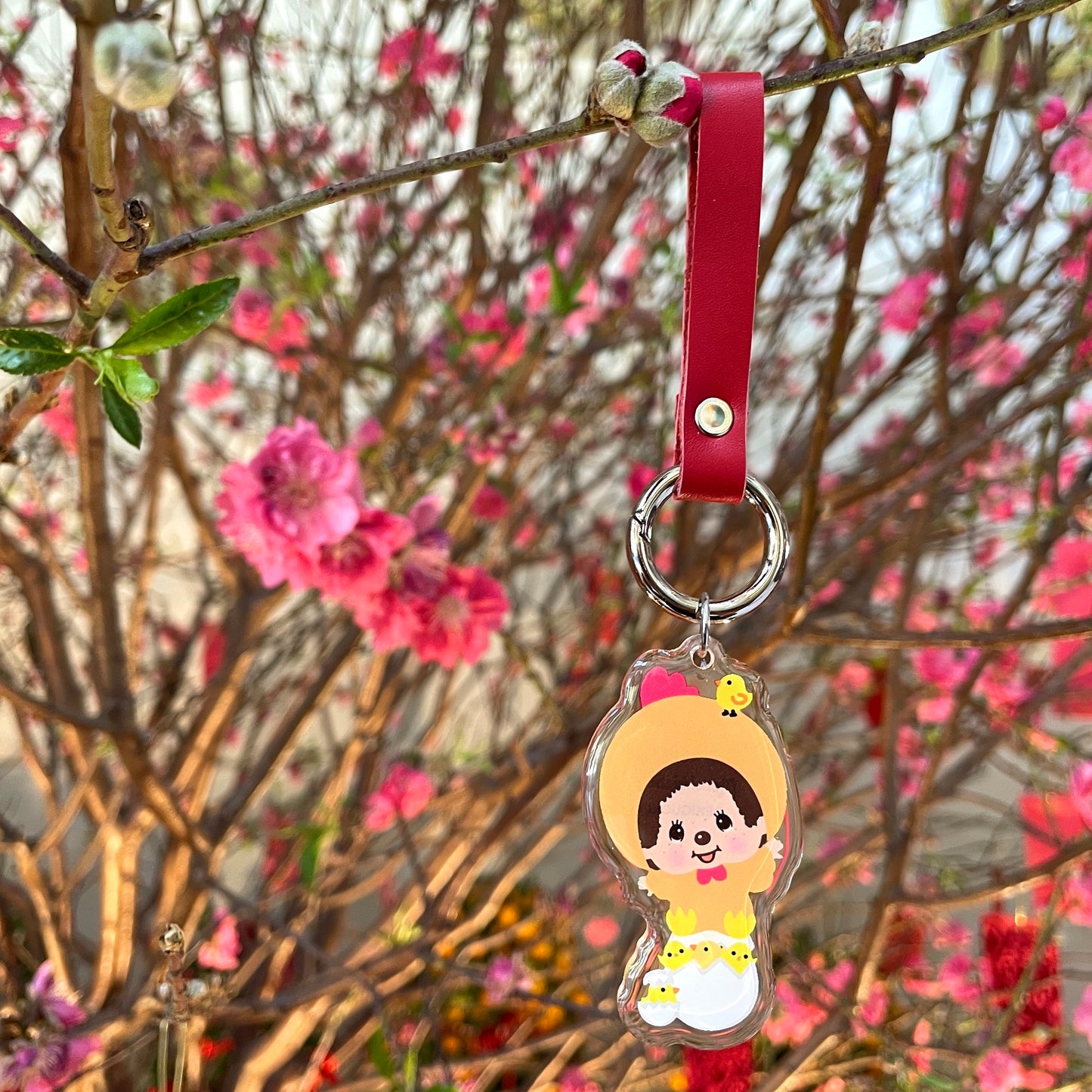 LEATHER STRAP KEYCHAIN(ROOSTER) image 1