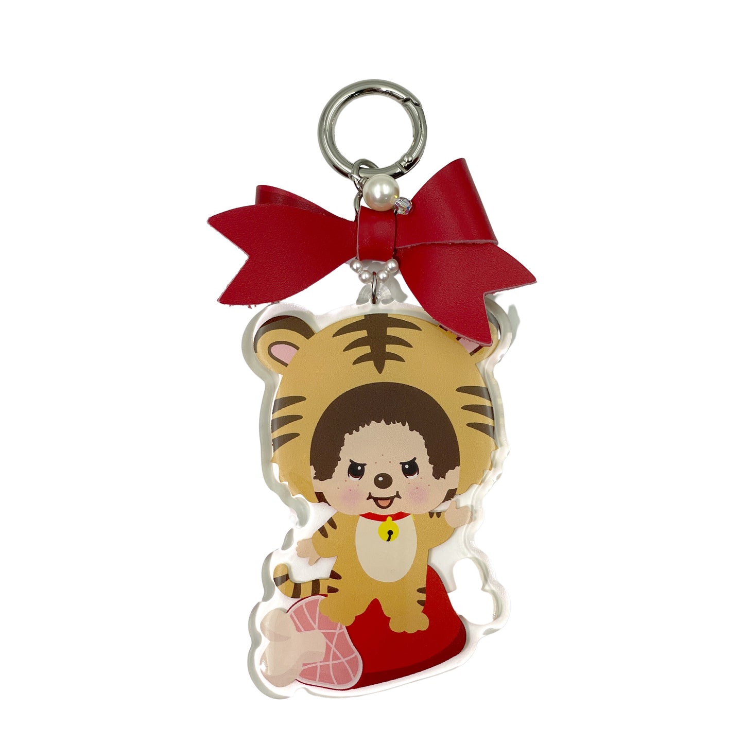 LEATHER BOW KEYCHAIN(TIGER) image 0