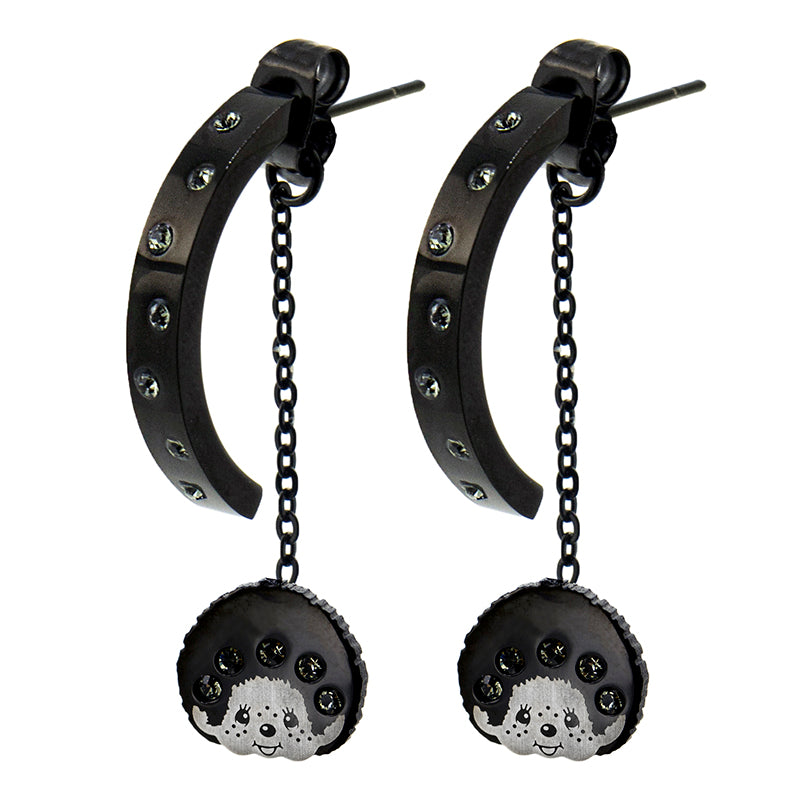 THE SMILE EARRINGS(BLACK) image 5