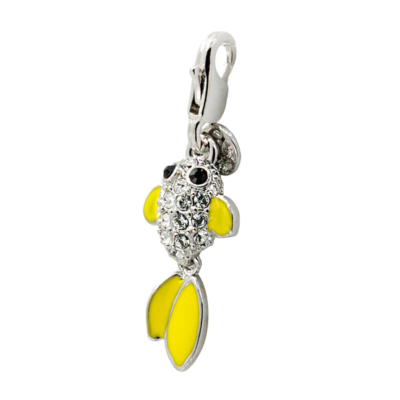 Swarovski Crystal Charm (Gold Fish)