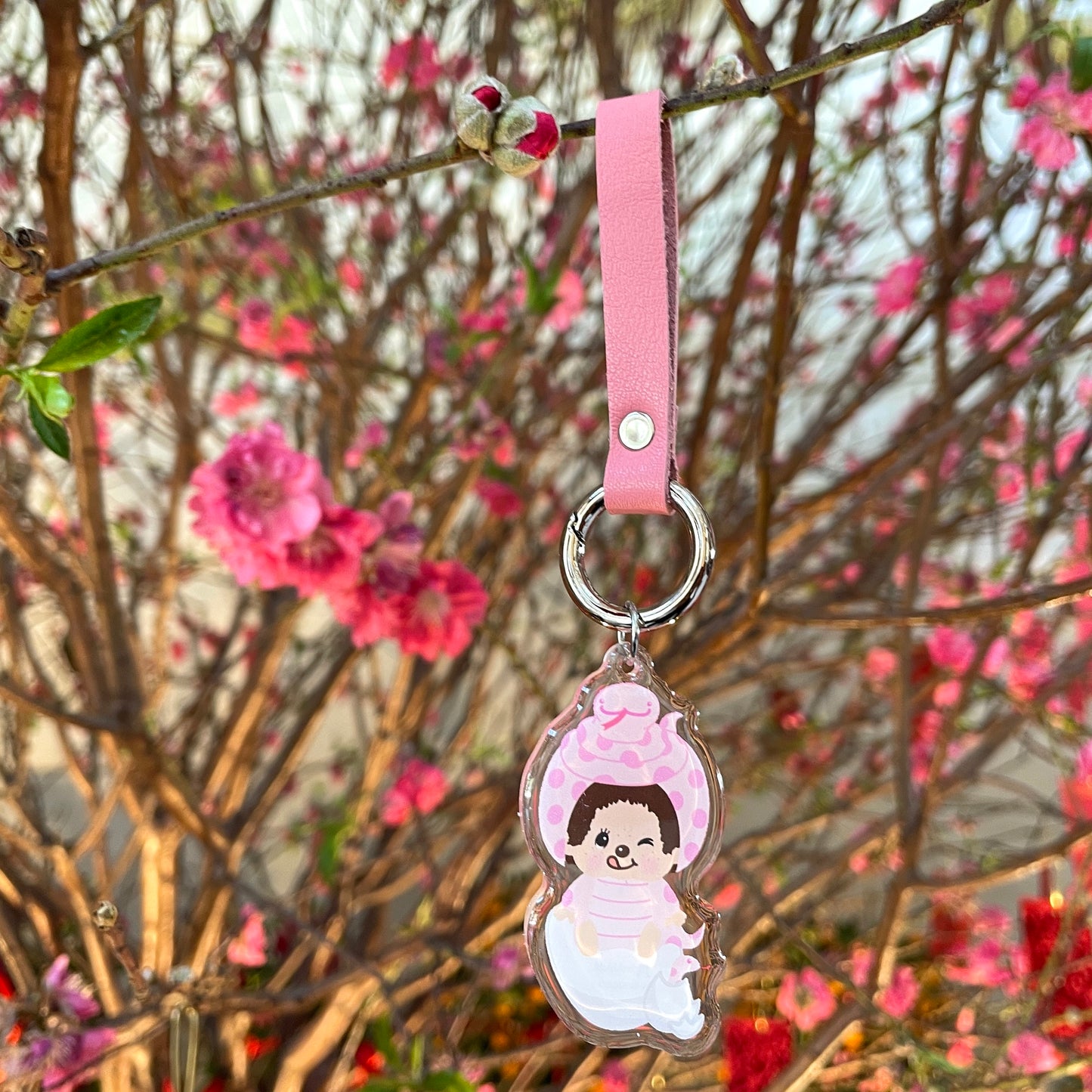 LEATHER STRAP KEYCHAIN(SNAKE) image 1