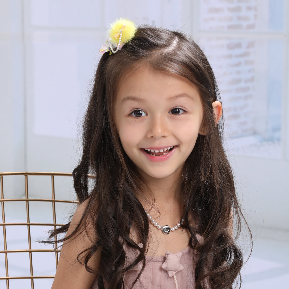 POMPOM HAIRCLIP(YELLOW) image 1