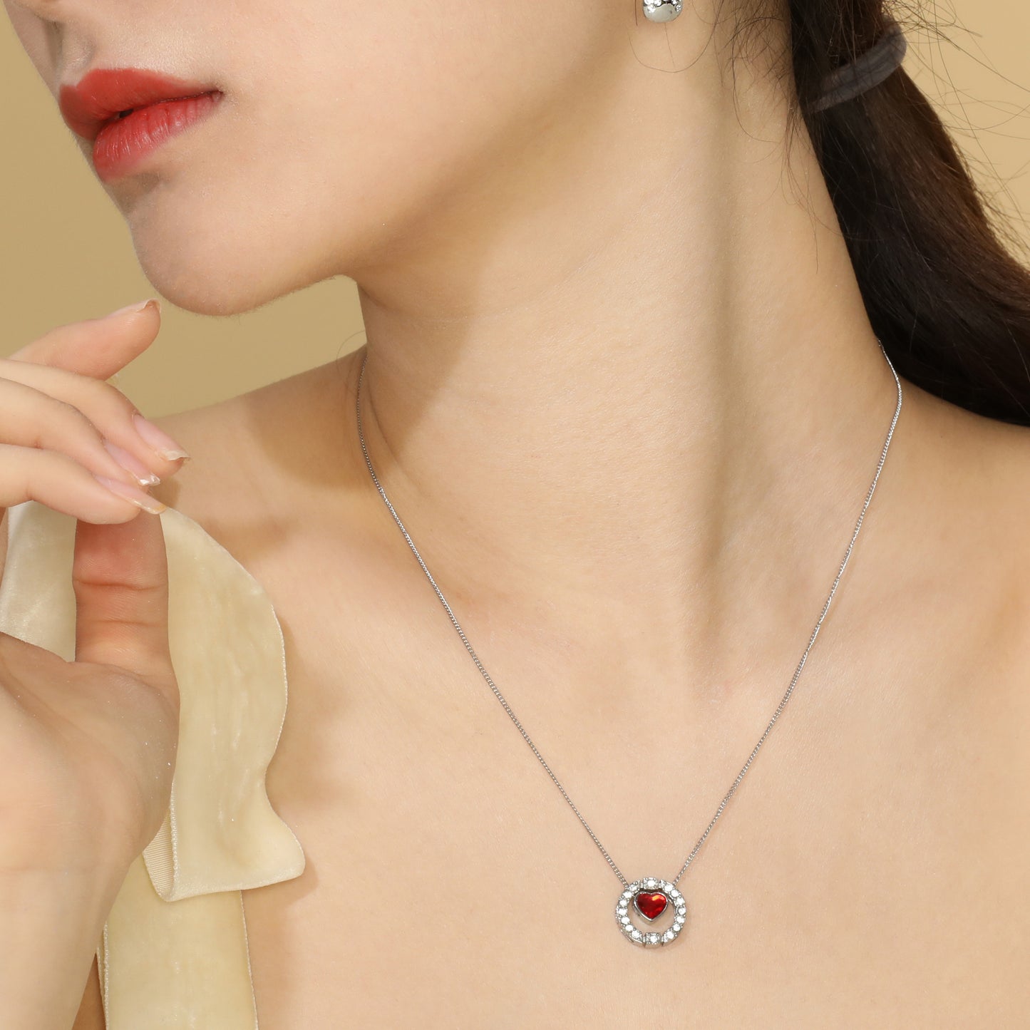 FANCY CIRCLE EARRINGS(SILVER) image 14