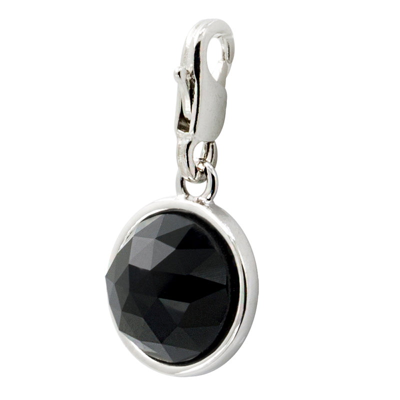 BLACK ROUND CHARM image 1