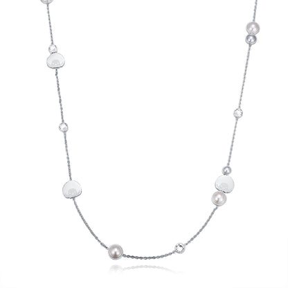 LOGOMANIA NECKLACE(SILVER/WHITE) image 3