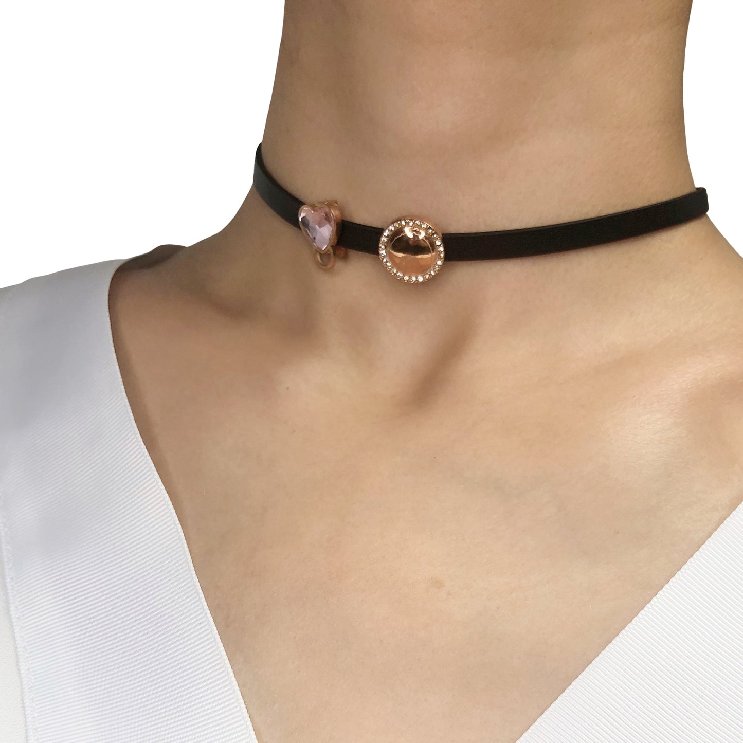 LEATHER CHOKER (ROSEGOLD) image 1