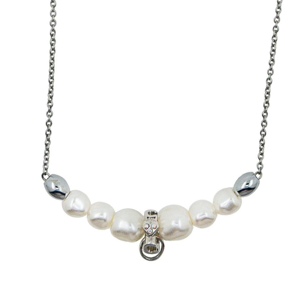 SMILE BAROQUE NECKLACE(WHITE) image 0
