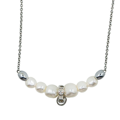 SMILE BAROQUE NECKLACE(WHITE) image 0