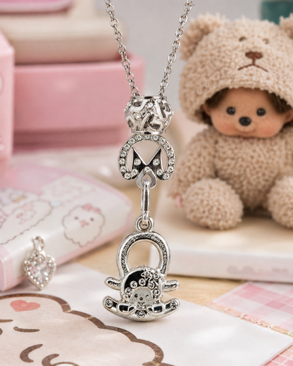 925 Silver Zodiac Charm Necklace (Libra)