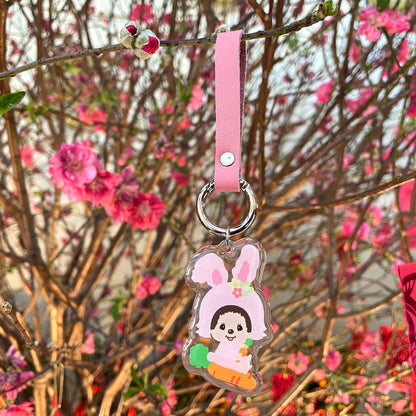 LEATHER STRAP KEYCHAIN(RABBIT) image 1