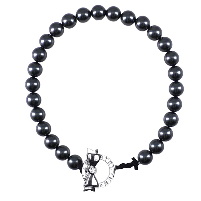 14MM珠短項鏈(銀黑/紫/銀灰/粉紅) image 0