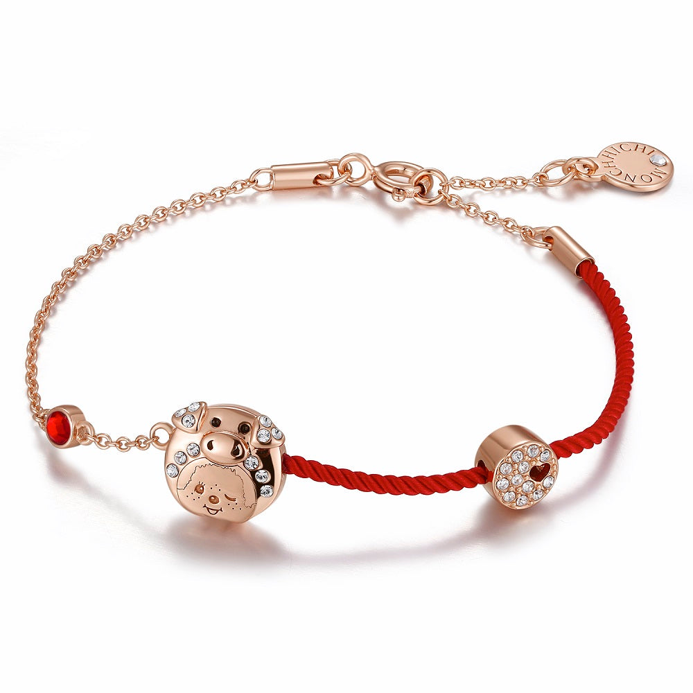 PIG YEAR BRACELET(RED) image 0