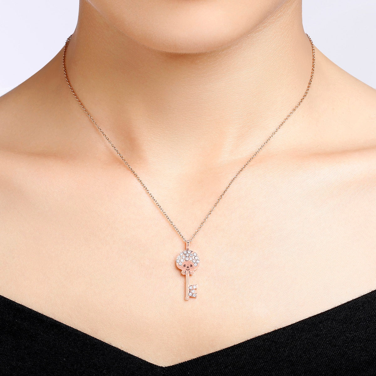 LOCKLOVE KEY NECKLACE(SILVER) image 2