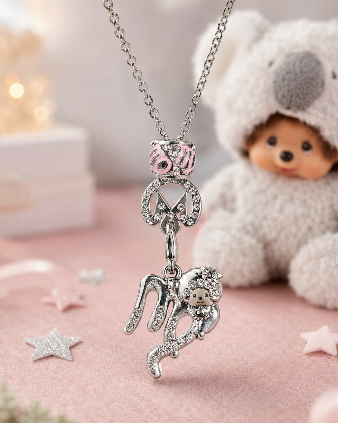925 Silver Zodiac Charm Necklace (Virgo)