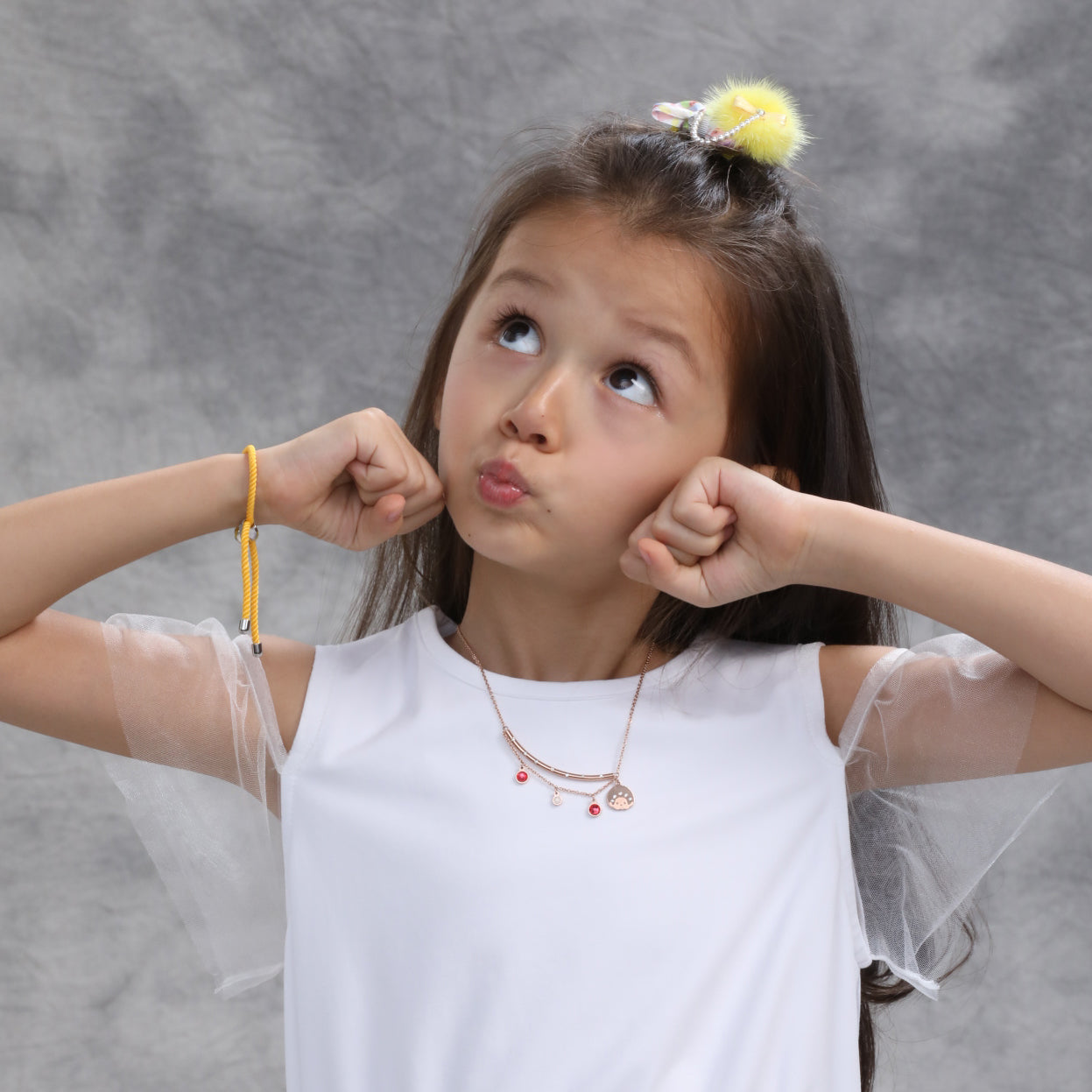 THE SMILE KIDS NECKLACE(ROSEGOLD) image 1