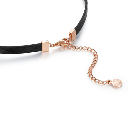 LEATHER CHOKER (ROSEGOLD) image 7