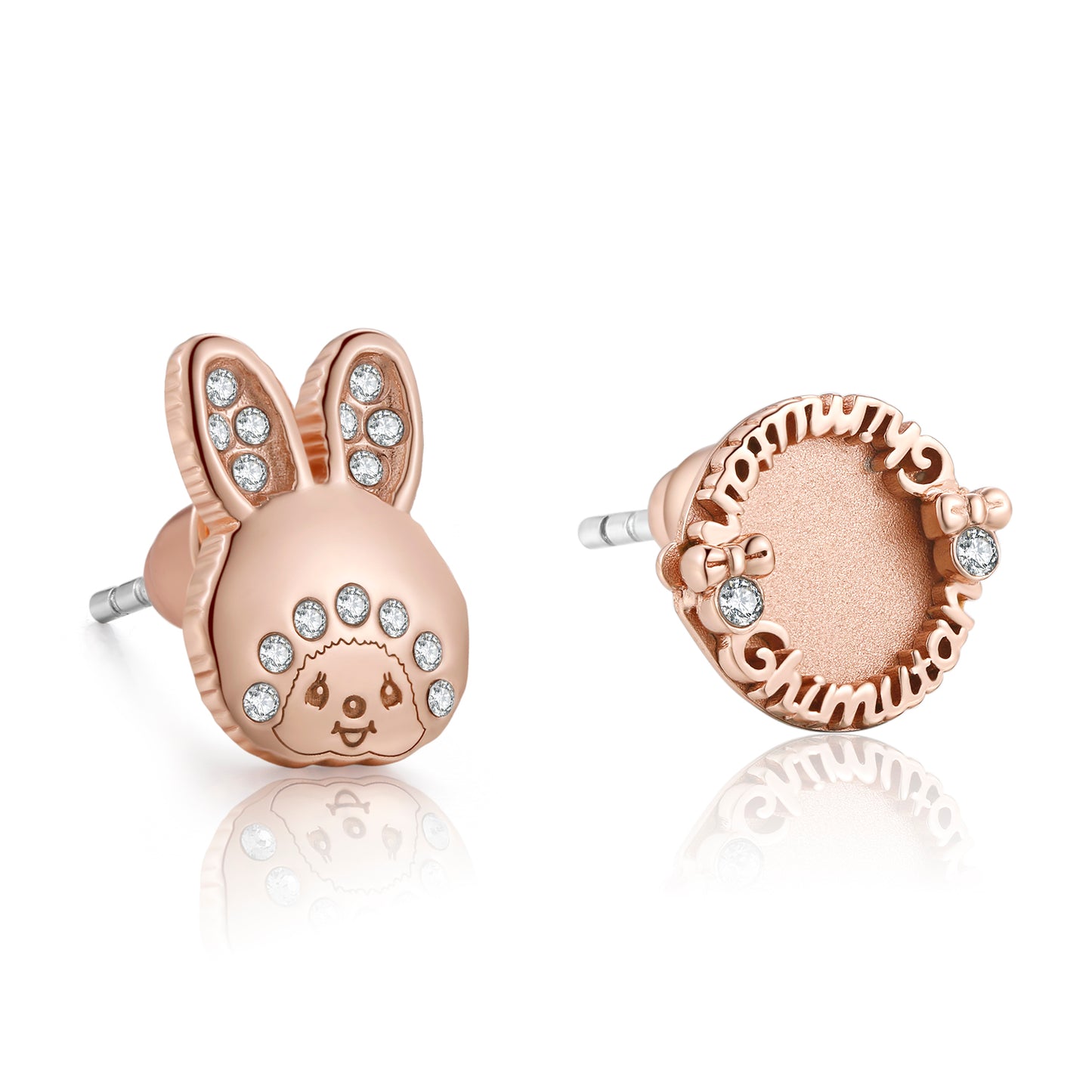 CHIMUTAN LETTERING EARRINGS(ROSEGOLD) image 2