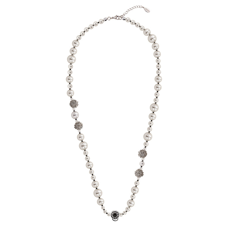 LONG PEARL NECKLACE(WHITE) image 0