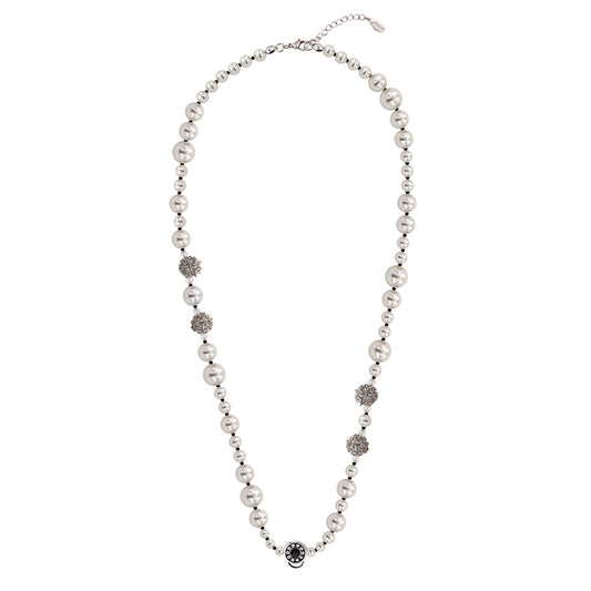 LONG PEARL NECKLACE(WHITE) image 0
