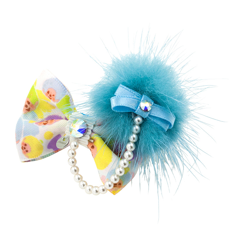 POMPOM HAIRCLIP(BLUE) image 0