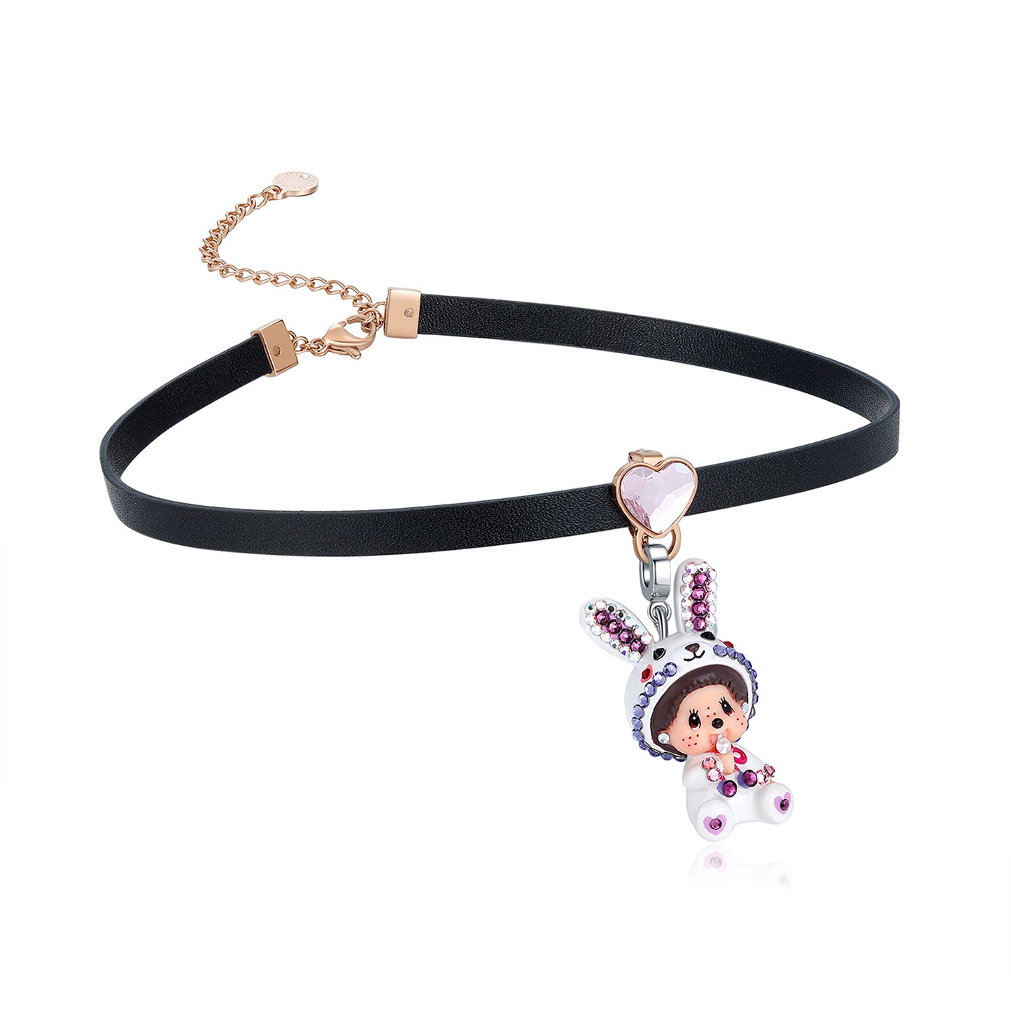 LEATHER CHOKER (ROSEGOLD) image 2