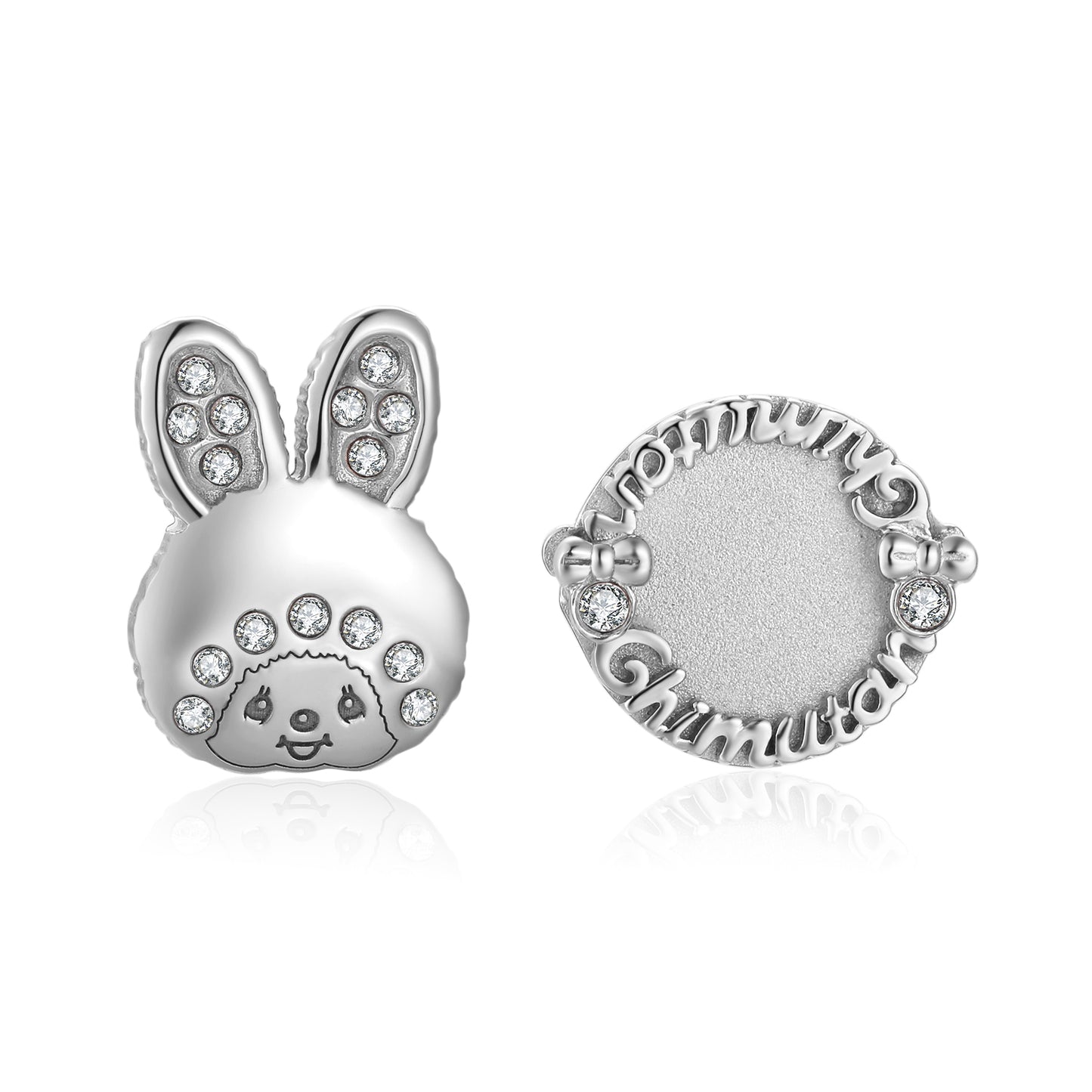 CHIMUTAN LETTERING EARRINGS(SILVER) image 0