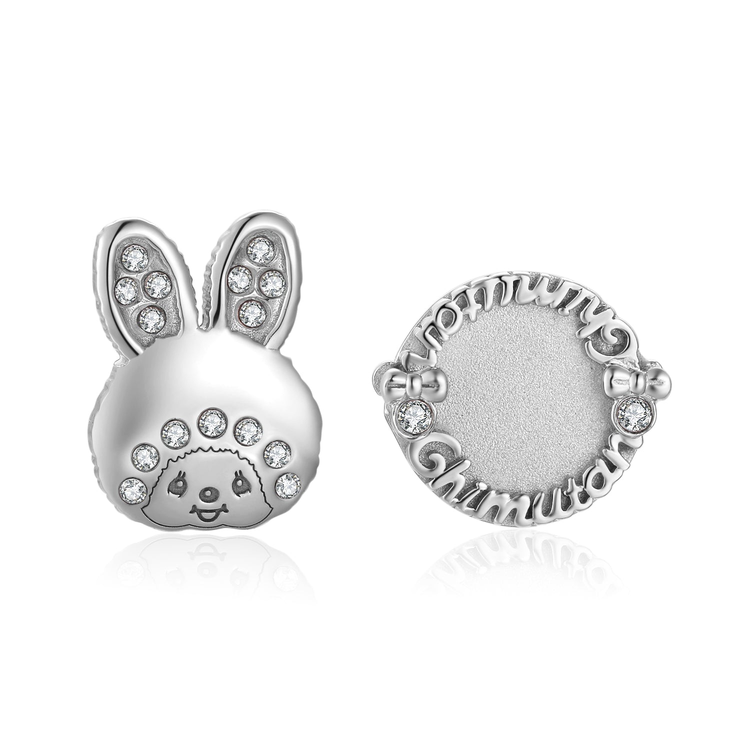 CHIMUTAN LETTERING EARRINGS(SILVER) image 0