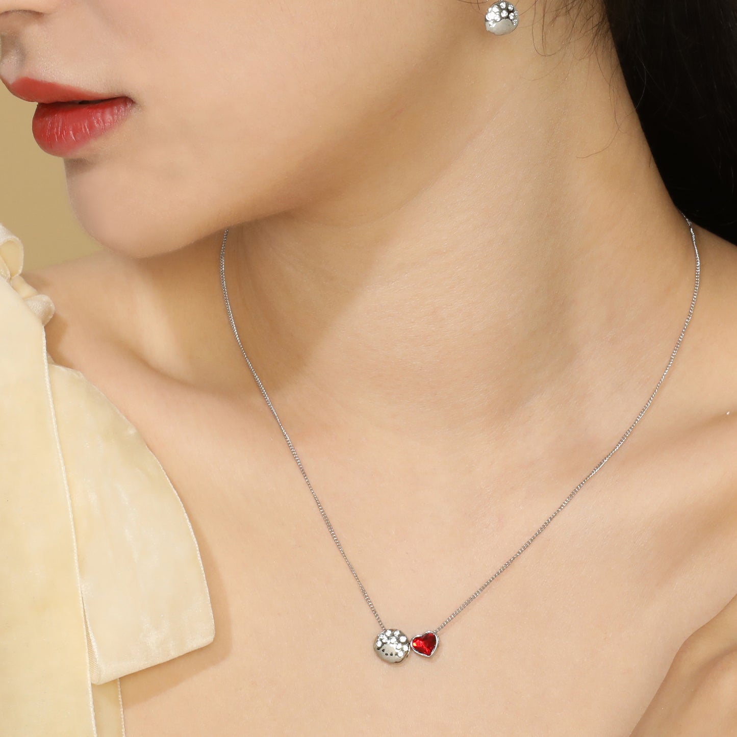 FANCY CIRCLE EARRINGS(SILVER) image 12