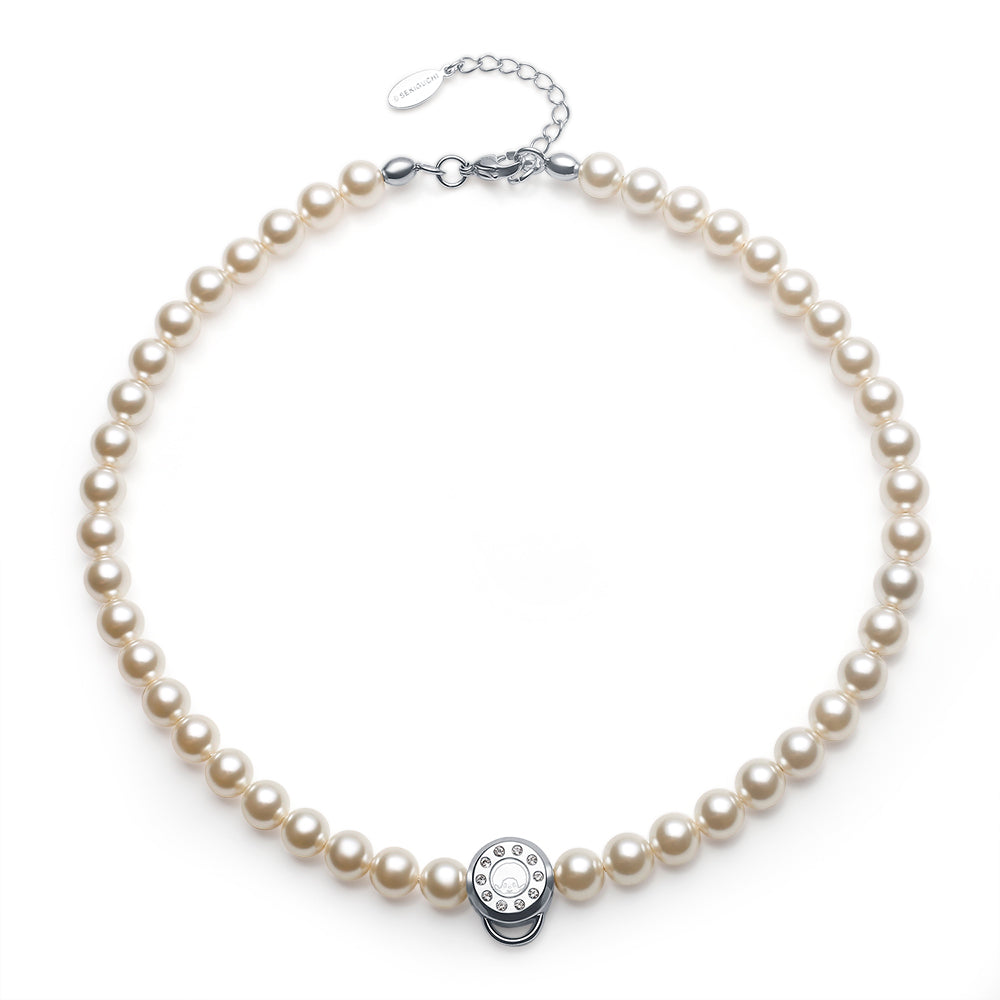 8MM PEARL NECKLACE(CREAMROSE) image 0