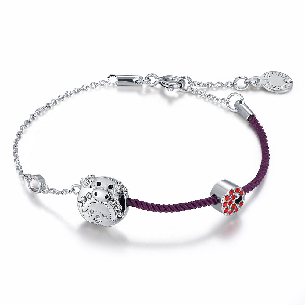 PIG YEAR BRACELET(PURPLE) image 0