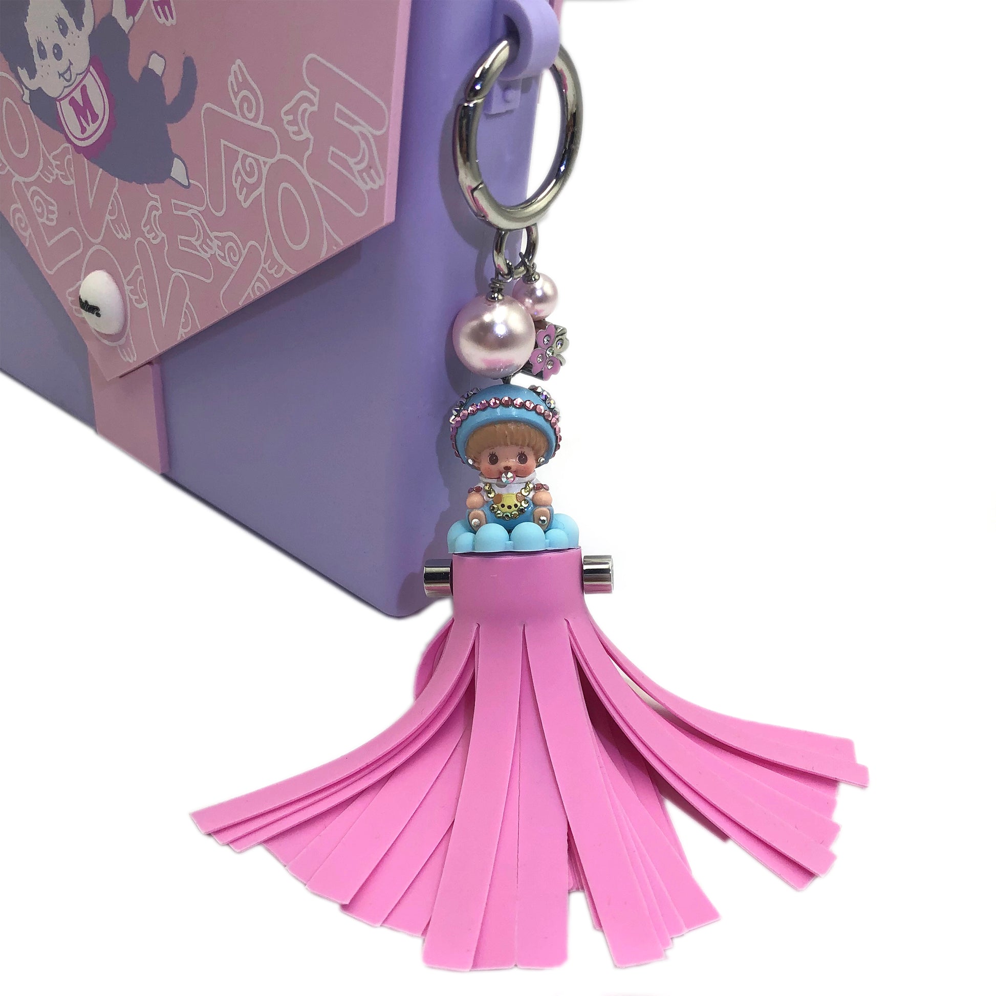 CLOVER TASSEL BAGCHARM(PINK) image 1