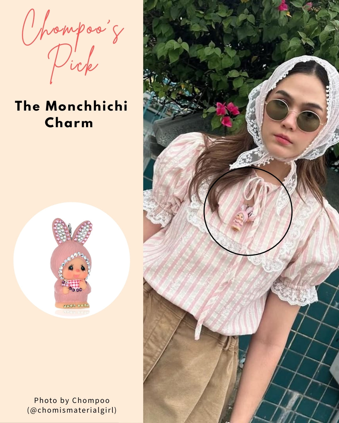 Big Monchhichi Charm (Bunny)