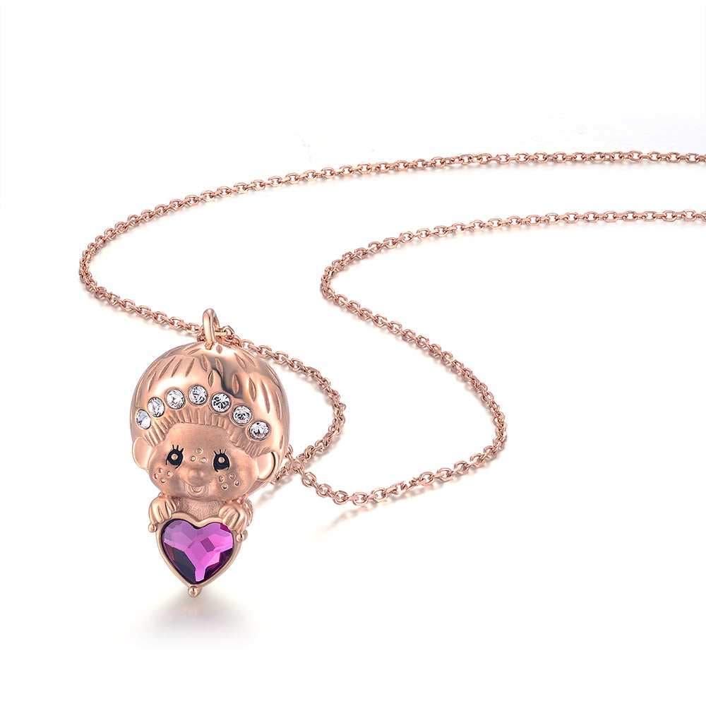 LOVE PENDANT NECKLACE(ROSEGOLD) image 1