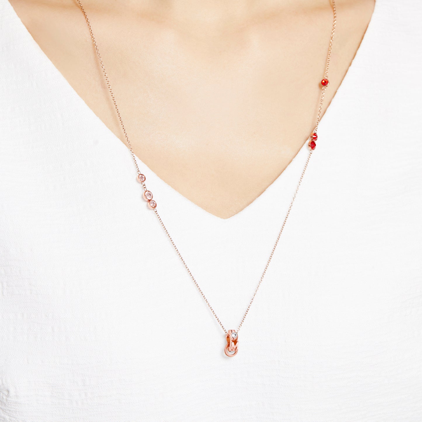 WHEEL NECKLACE(L)ROSEGOLD image 2