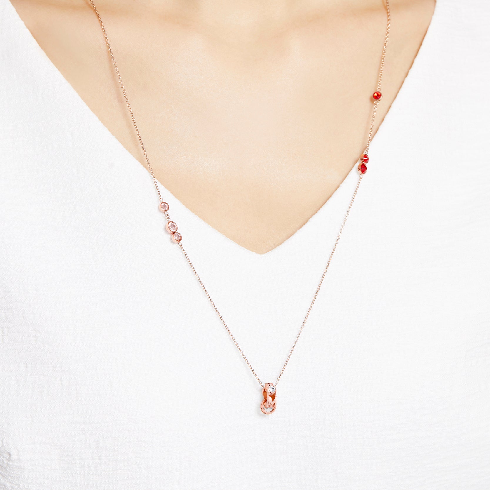 WHEEL NECKLACE(L)ROSEGOLD image 2