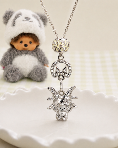 925 Silver Zodiac Charm Necklace (Pisces)
