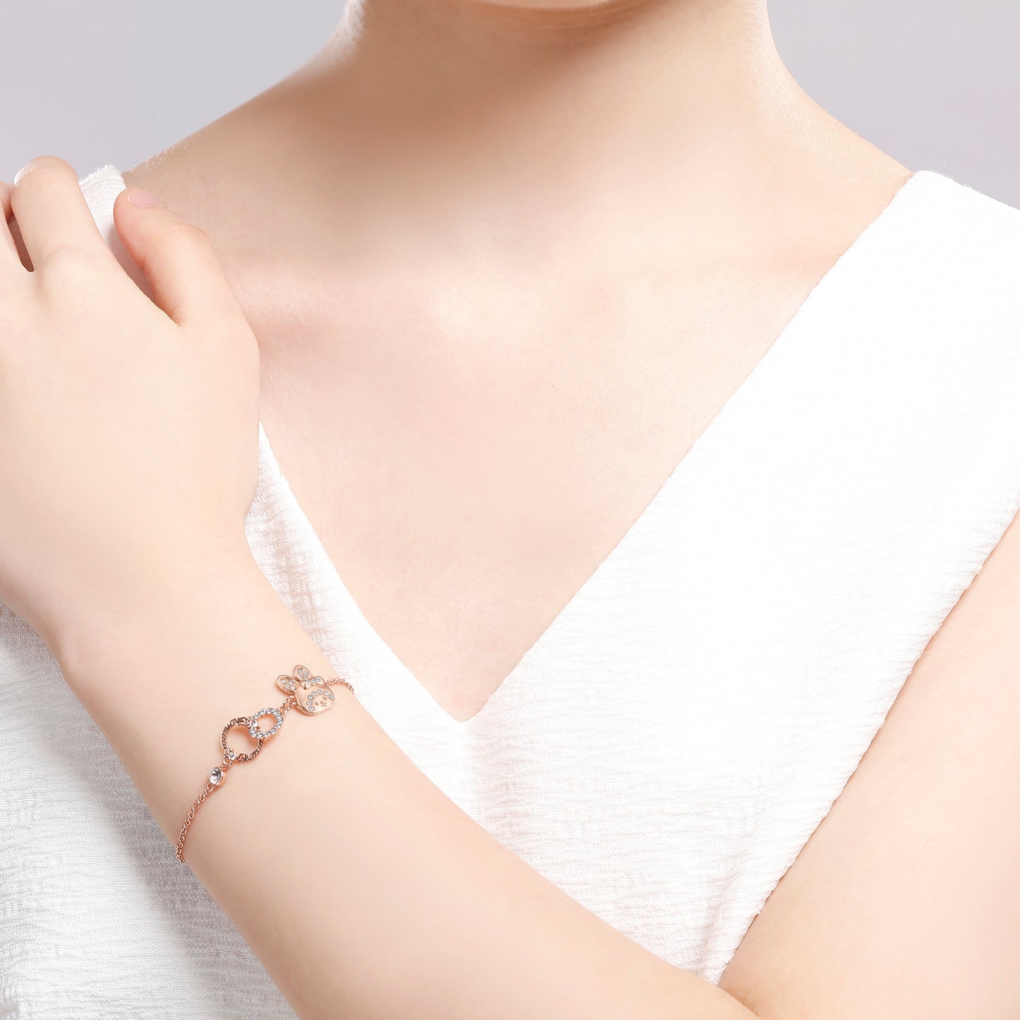 CHIMUTAN LETTERING BRACELET(ROSEGOLD) image 7