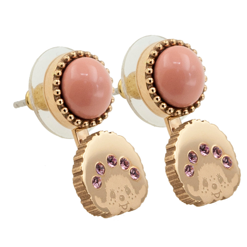 LOGOMANIA EARRINGS(ROSEGOLD) image 2