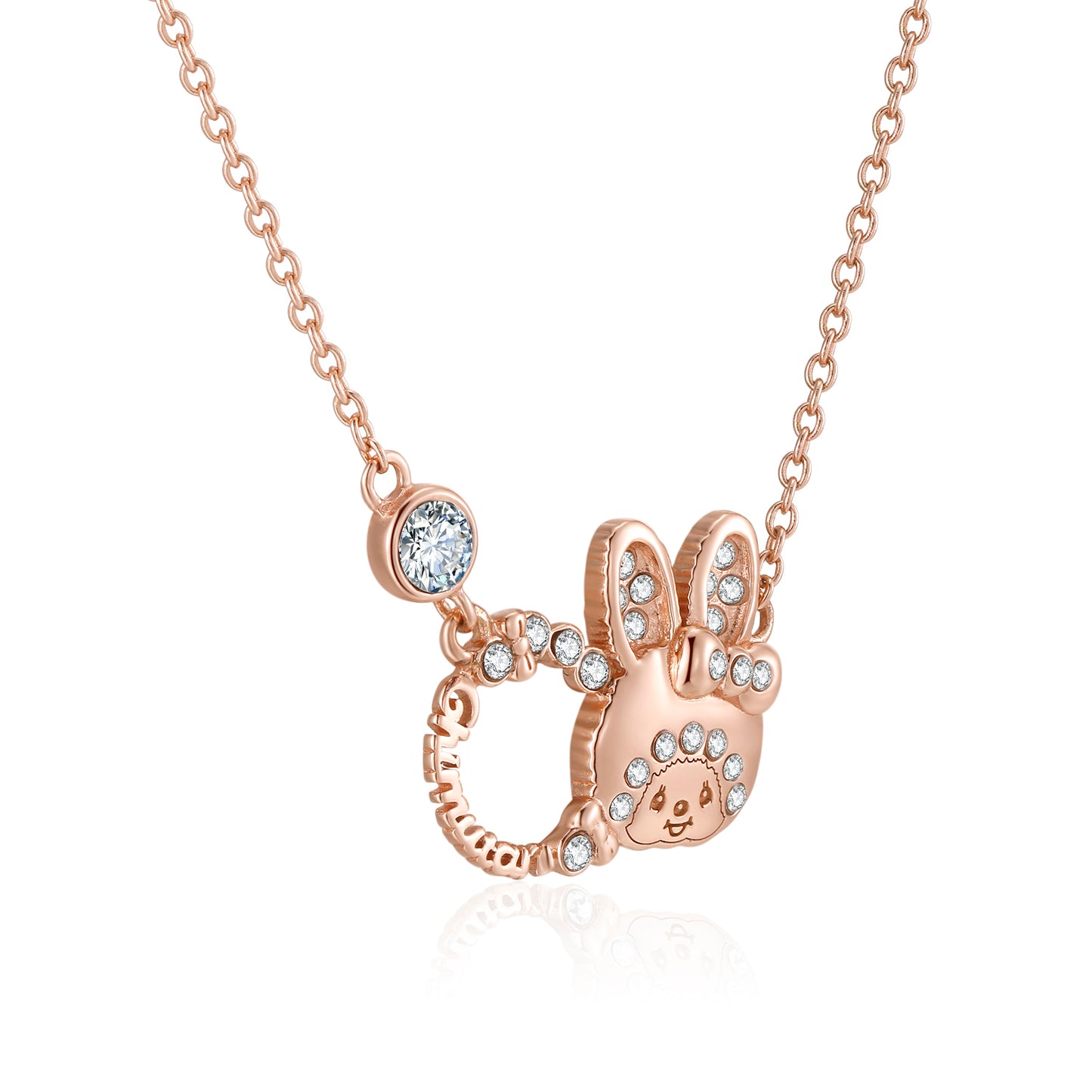 CHIMUTAN LETTERING NECKLACE(ROSEGOLD) image 5