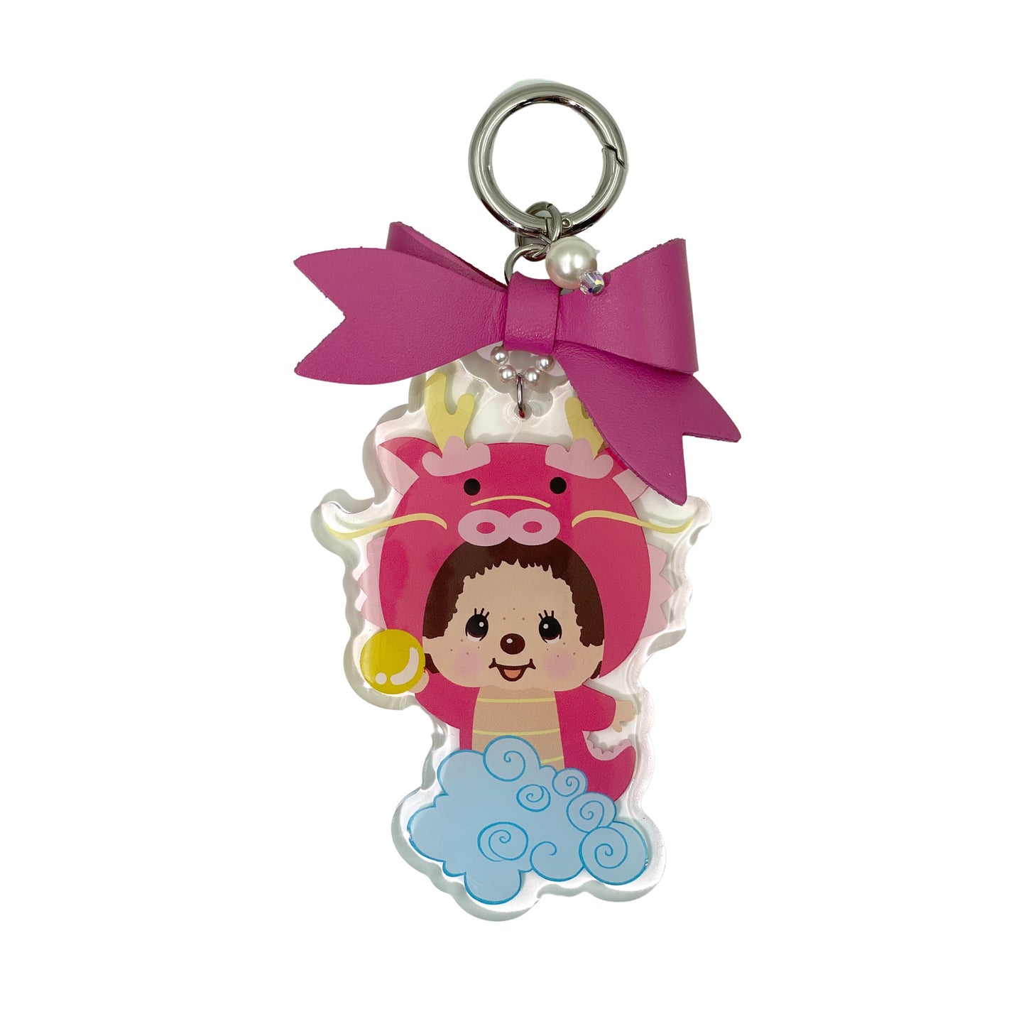 LEATHER BOW KEYCHAIN(DRAGON) image 0