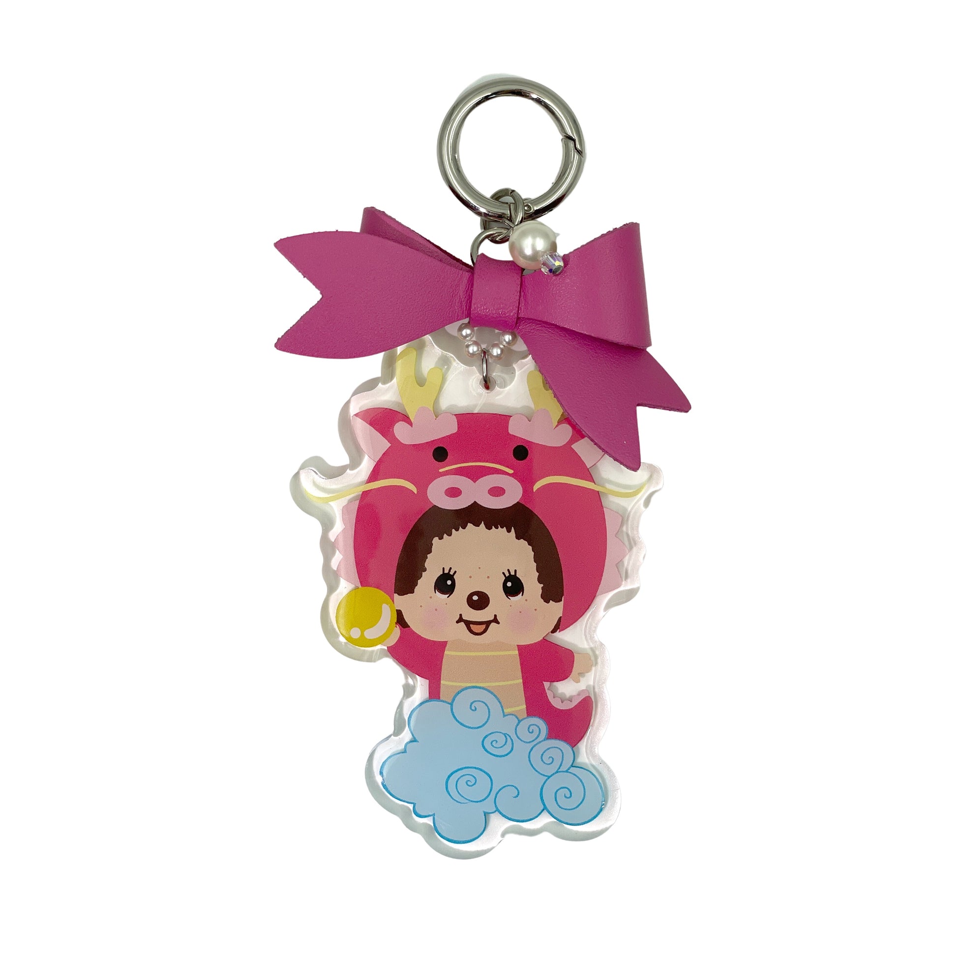 LEATHER BOW KEYCHAIN(DRAGON) image 0