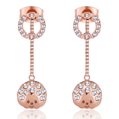 FANCY CIRCLE EARRINGS(ROSEGOLD) image 0