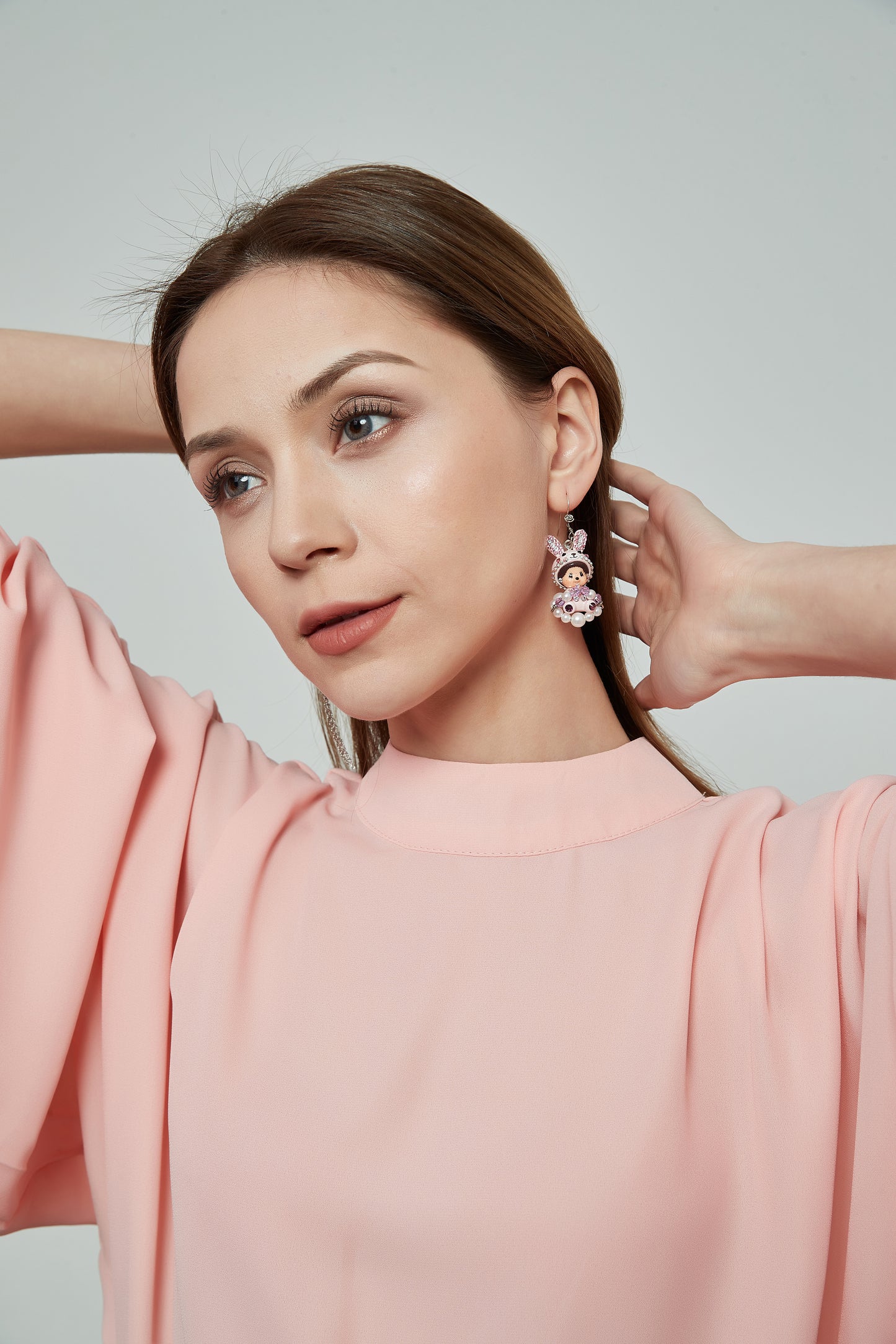 SPACECRAFT EARRINGS W/BUNNY MCC image 1