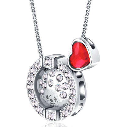 FANCY CIRCLE EARRINGS(SILVER) image 0