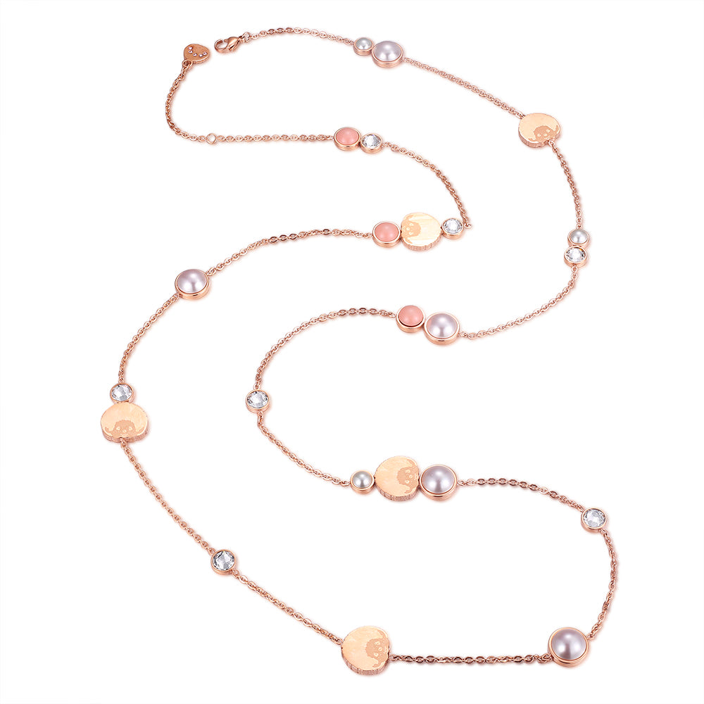 LOGOMANIA NECKLACE(ROSEGOLD) image 0