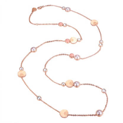 LOGOMANIA NECKLACE(ROSEGOLD) image 0