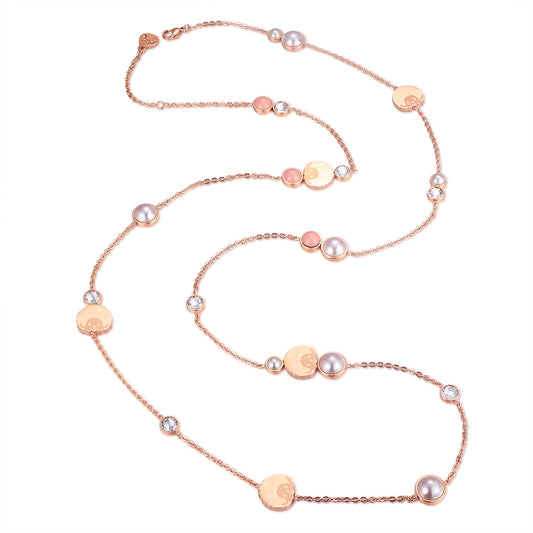 LOGOMANIA NECKLACE(ROSEGOLD) image 0