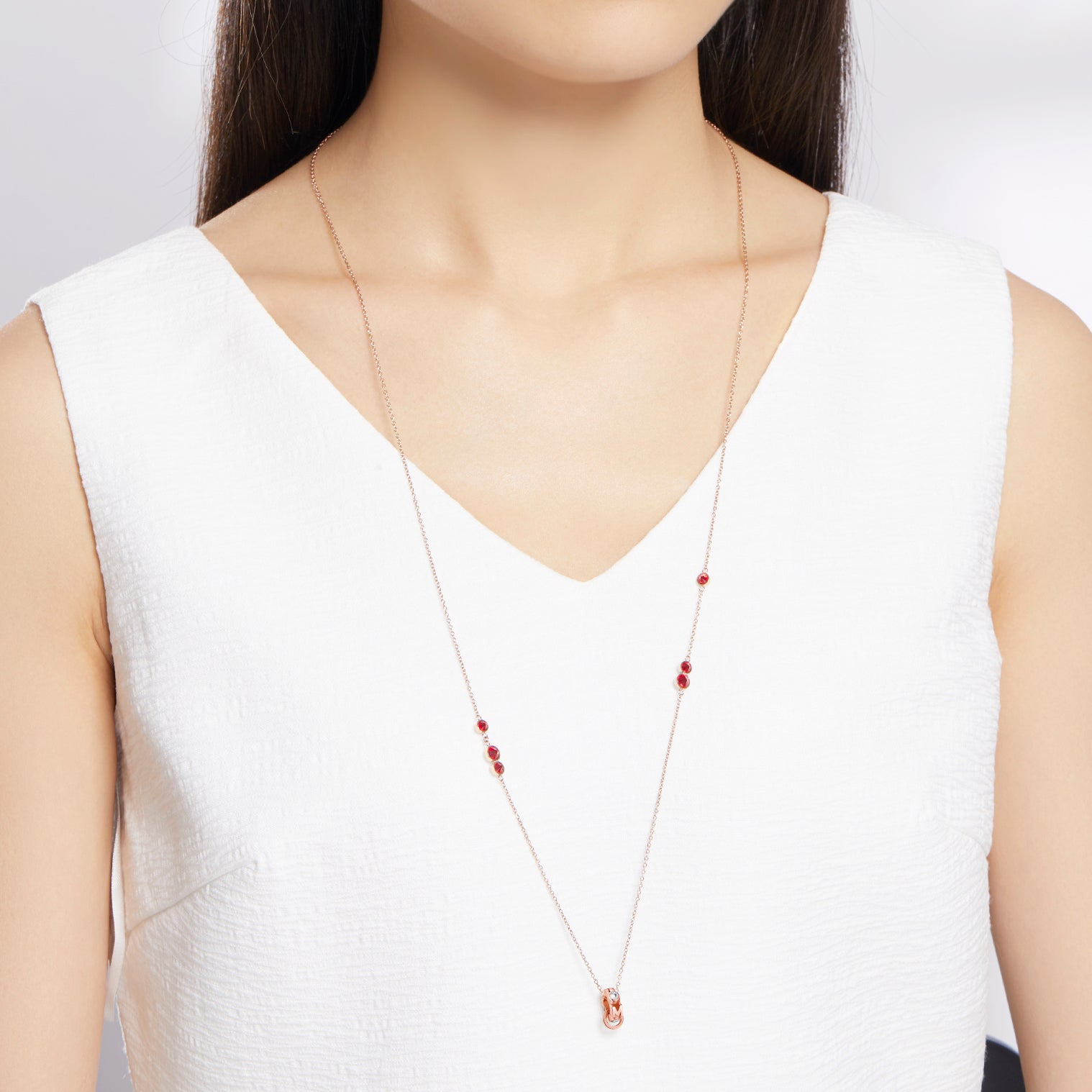 WHEEL NECKLACE(L)ROSEGOLD image 3