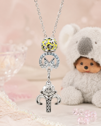 925 Silver Zodiac Charm Necklace (Aries)